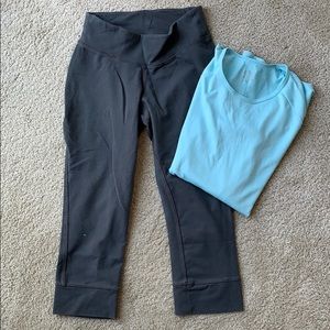 Patagonia crop pants and long sleeve